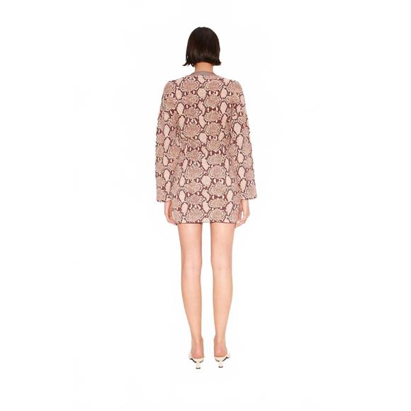 NEW SIMON MILLER wallis knit dress in snake print